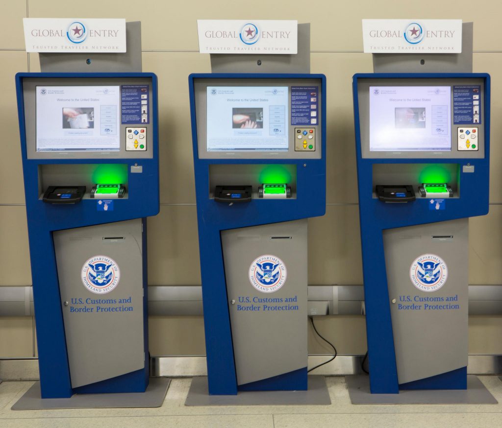These are the Global Entry kiosks you'll now find at most US international airports. Source: U.S. Customs and Border Protection.